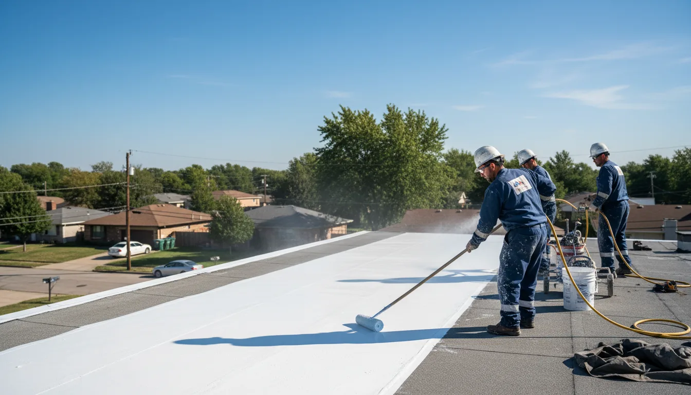 Commercial roof coating in Westhoff, TX near me
